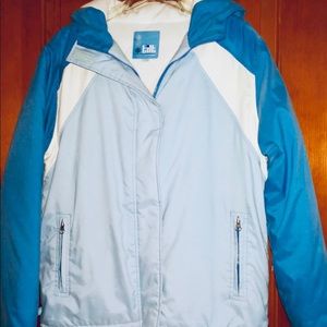 TILT women's baby blue and white ski snowboarding winter skiing jacket coat
